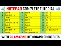 Full Course Notepad in One Shot Notepad Tutorial for beginners with 26 Amazing Keyboard Shortcuts