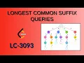 Longest Common Suffix Queries Leetcode 3093 Java Hindi Detailed Explanation