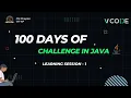 Java Learning Session-1 100 Days Of Coding In Java V-CODE CSI VIT-AP