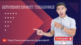 Reverse Right Triangle Pattern print using Java SK Coder