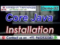 Core Java Demo 02 Java Versions Java Installation Java Tutorial for Beginners Harsha Trainings