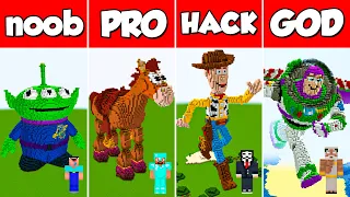 Download Minecraft TOY STORY HOUSE BUILD CHALLENGE - NOOB vs PRO vs HACKER vs GOD - Animation MP3