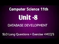 11th computer unit 8 Database Development all Questions MCQ s and exercise YoungMindMedia