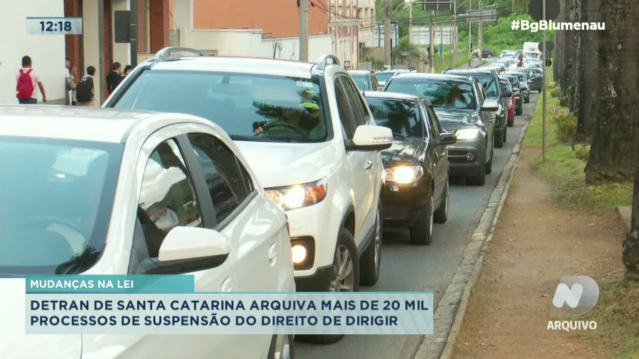 Detran de Santa Catarina arquiva mais de 20 mil processos de suspensão do direito de dirigir
