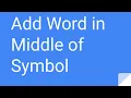 Python Practice Series 41 For Beginner Level 1 Basic Add Word in Middle of Symbol Tutorials