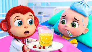 Baby Has Fever 🌡🤒 Baby Sick Song | Dudi Dudi Dam Dam Dance New Compilation | Nursery Rhymes for Kids