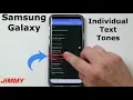 Setting Custom Individual Text Tones SAMSUNG