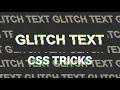How To Make Text Glitch Glitch Effect Glitch Text CSS3 HTML5