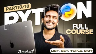 Python Full Course PART 10 Telugu List Set Tuple Dict