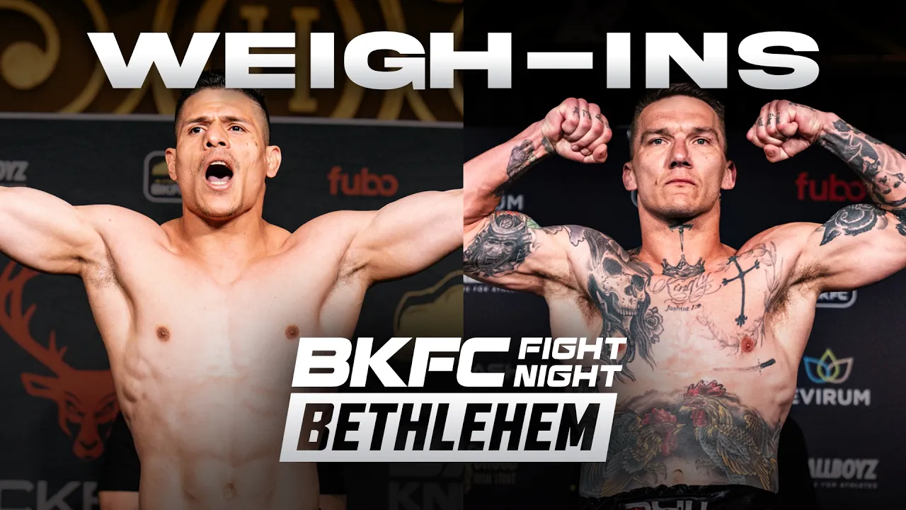 Weigh In: BKFC FIGHT NIGHT BETHLEHEM CISNEROS vs PETERSEN | LIVE! 2026-10-08 23:03