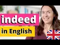 INDEED - how to use it in English English grammar lesson