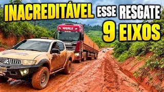 A BRUTA ENCAROU 9 EIXOS! Resgate inacreditável na Transamazônica