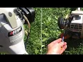 adjusting THROTTLE on an echo string trimmer high adjustment