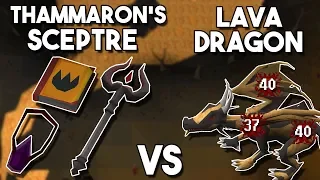 Testing the Thammaron s Scepter VS Lava Dragons Tome of Fire Occult Necklace and Thammaron OSRS