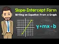 Slope-Intercept Form y mx b Writing an Equation from a Graph