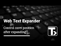 Web Text Expander Control Caret Position