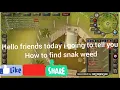 How to find snake weed in osrs