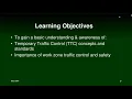 Work Zone Traffic Control Course Webinar Series - Part 1