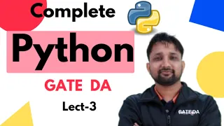 Python Operators Lecture 3 Python Complete Course GATE DA Puneet Kansal