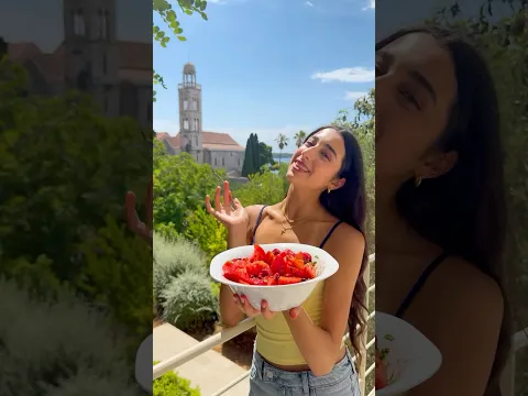 Summer strawberry cherry salad.