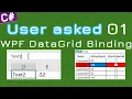 WPF DataGrid Binding User Asked C
