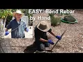 How to Easily Bend Rebar J hooks by Hand Any Length Field Bend Concrete Anchor Bolts Garden Hooks