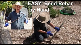 How to Easily Bend Rebar J hooks by Hand Any Length Field Bend Concrete Anchor Bolts Garden Hooks