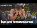 Luka Doncic leaves game with left hamstring injury NBA on ESPN