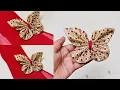 How to Make Fabric Butterfly Pins Fabric Butterfly Making Easy Butterfly Latkan Design