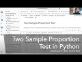 Two Sample Proportion Test in Python