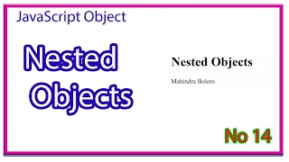 JavaScript Nested Objects How do you make a nested object in JavaScript