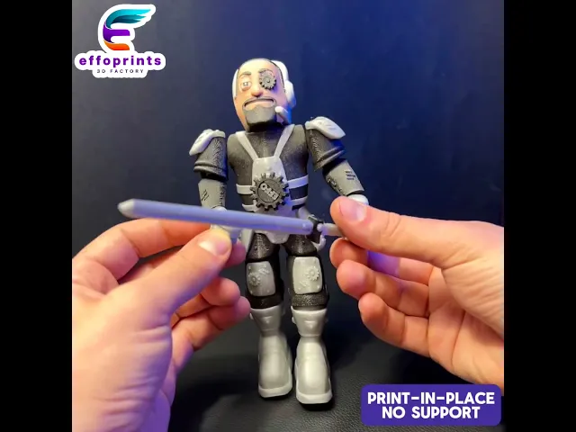Flexi Cyber Galaxy Knight - Print In Place video thumbnail