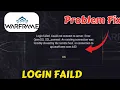 Warframe Game Login Failed Problem Today Warframe Sever Error Not Working Problem Today Fix