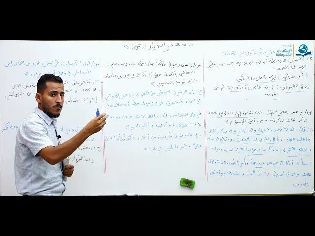 ⁣جعفر الطيار(رضي الله عنه) - مادة التربية الإسلامية للصف الثاني متوسط