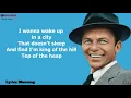 Lagu Frank Sinatra - New York, New York | Lyrics Meaning