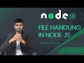 Node js File System fs Module Read Write Delete Files Node js Series
