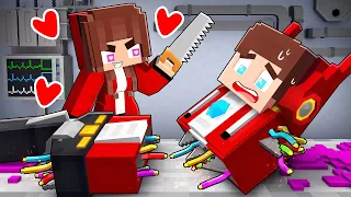 jj transformer and crazy jj s girl maizen minecraft animation