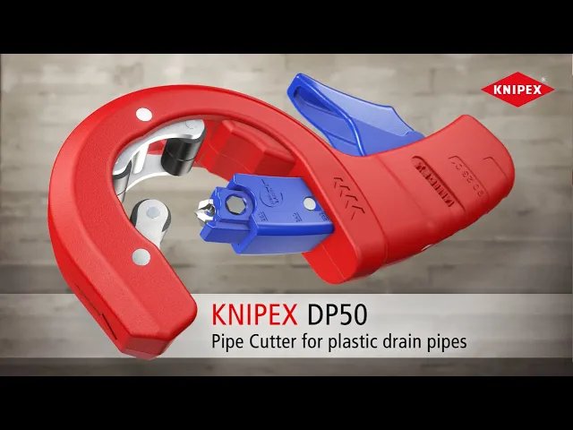Rohrschneidwerkzeug DP50, Ø32-50mm, roter Griff 202mm, Knipex - K902301BK