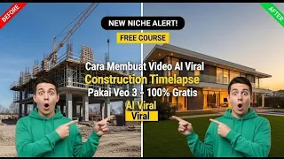cara membuat video ai viral construction timelapse pakai veo 3 100 gratis