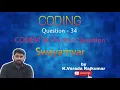 CODING Question - 34 CODEVITA Practice Question Swayamvar