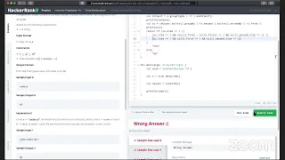 HackerRank Interview Preparation Kit Live Coding