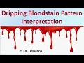 Dripping Bloodstain Pattern Interpretation
