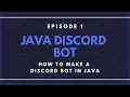 Java Discord API JDA ep 1 - How to Make a Discord Bot in Java
