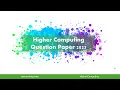 Higher Computing 2023 Q1-3 Two s Complement and Floating Point