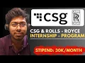 CSG Rolls Royce Internship Program - 2026 Free Resources Complete Guide Software Engineer