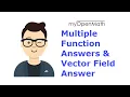 MyOpenMath Questions Multiple function answers vector field answers