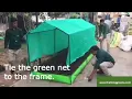 Shade Solutions Installing Green Net for Seed and Sapling Protection from Direct Sunlight