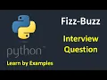 PYTHON TUTORIAL - Fizz Buzz