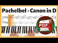 Download Lagu Pachelbel - Canon in D Major | Piano Sheet Music | Piano Tutorial | Piano Pieces For