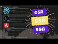 CSR vs SSR vs SSG explained Nextjs React Angular